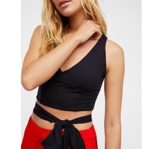 FREE PEOPLE By Your Side Brami Crop Top Tie